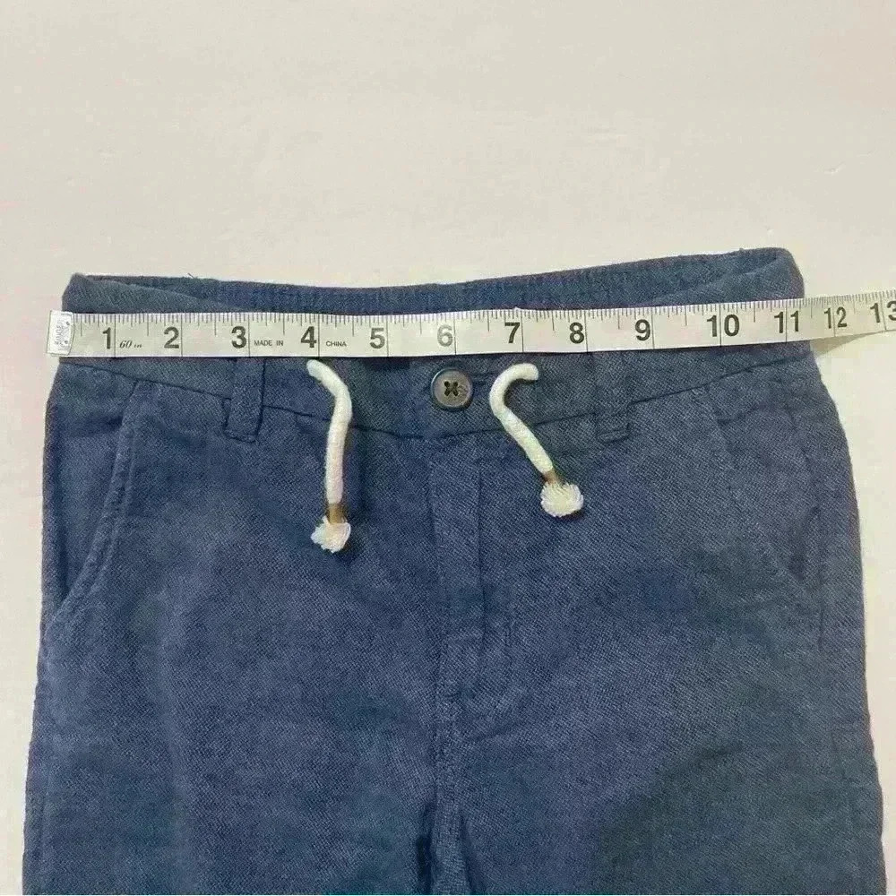 H&M Toddler Boys Dressy drawstring Pants Navy Size 4-5Y Adjustable Waist Bottoms - Picture 4 of 6
